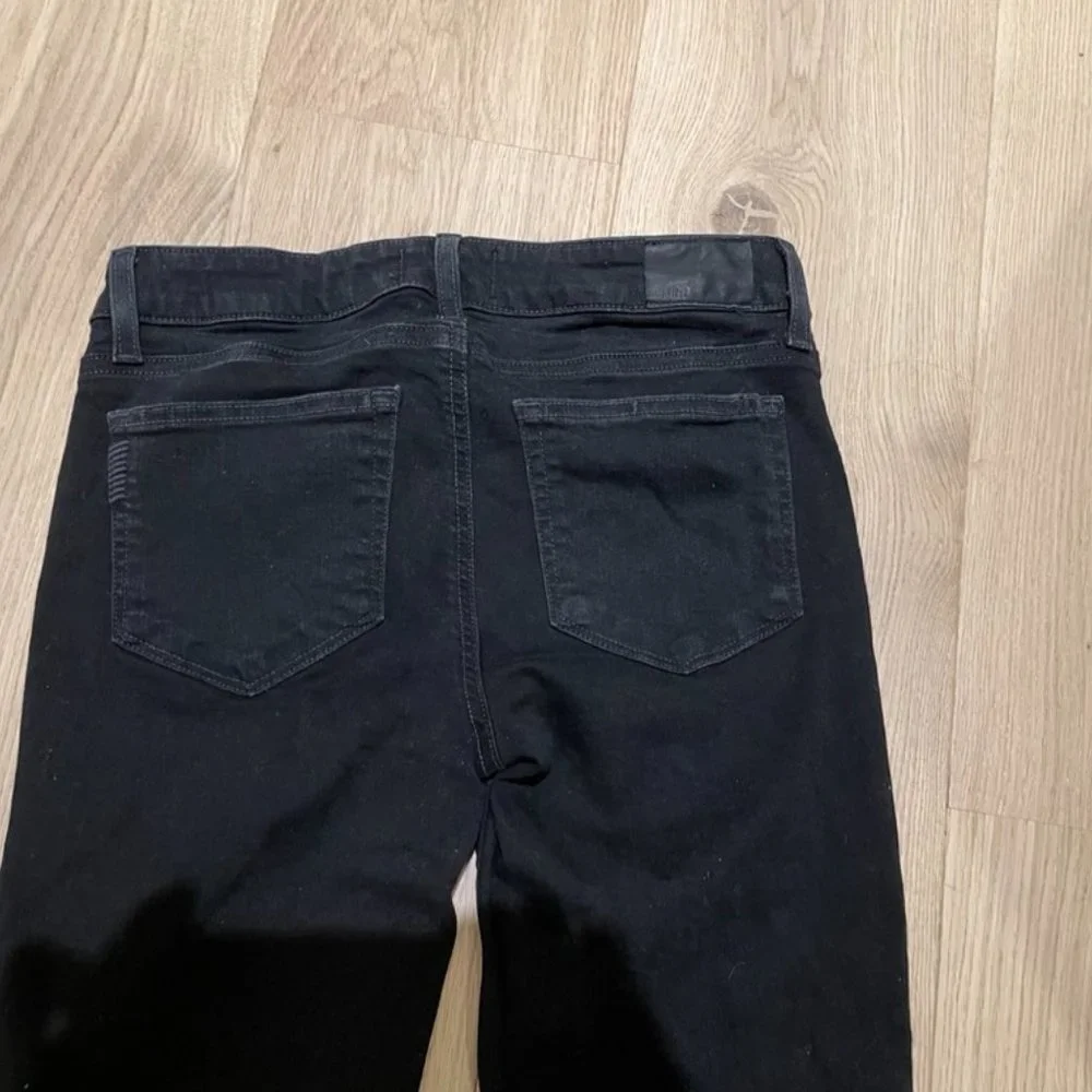 PAIGE Sloane Slight Bootcut in Black/Caviar Size 27 - Picture 8 of 9